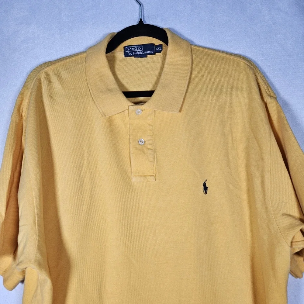 Polo Ralph Lauren Polo Shirt Men's XXL Butter Yellow‎ Cotton Performance  Preppy